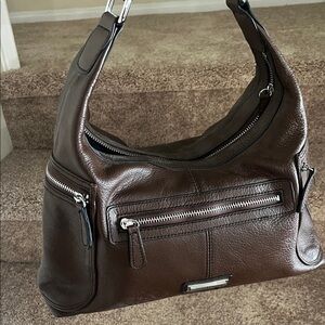 Etienne Aigner Dark Brown Leather Bag